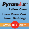 BTU Pyramax Reflow Oven - Lower power cost, lower gas usage