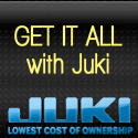 JUKI's machines offer you the Lowest Cost of Ownership in the industry.