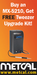 Buy an MX-5210 roldering and rework station, Get FREE tweezer upgrade kit - Offer ends Dec. 31, 2016