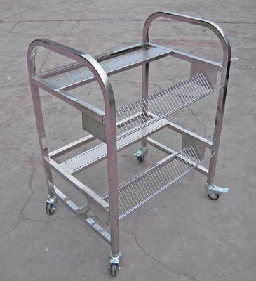 Juki Stainless Steel JUKI SMT Feeder Carts Two Layers With Metal Flexible Castor