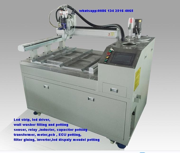 On-board charger ab part resin potting and encapsulation machine applied to electronic and electromagnetic components