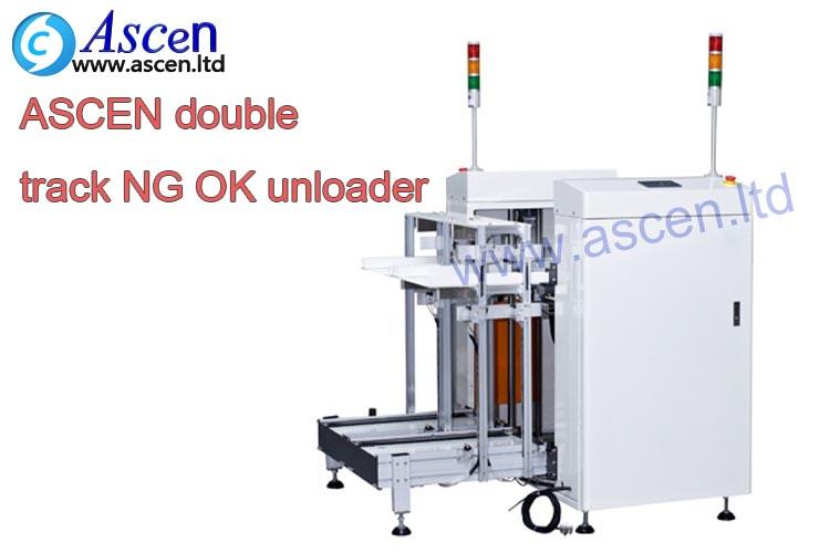 automatic SMT pcb NG unloader for smt assembly line from ASCEN technology