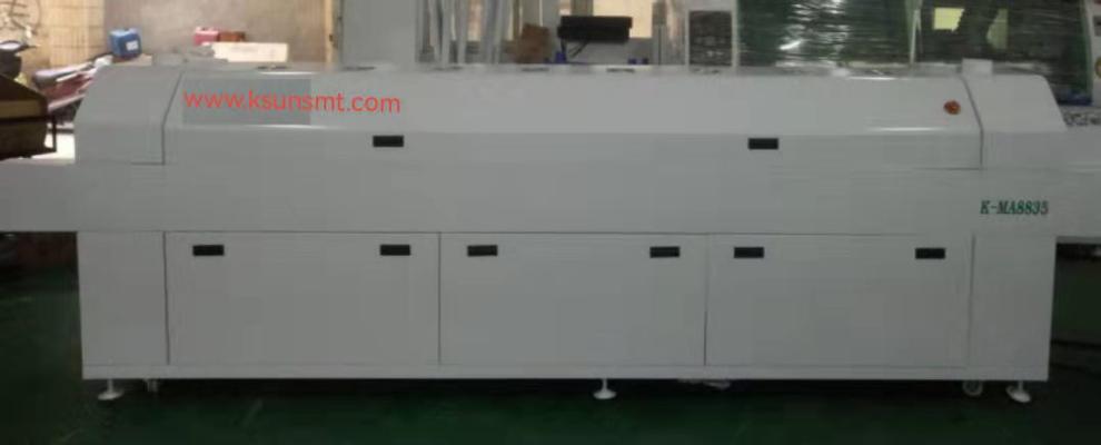 lead-free meter controls the hot air reflux soldering machine in the eight temperature zone